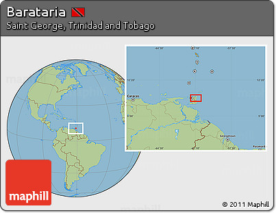 Savanna Style Location Map of Barataria