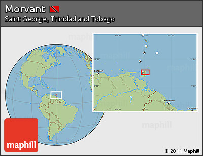 Savanna Style Location Map of Morvant