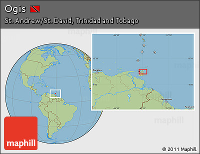 Savanna Style Location Map of Ogis