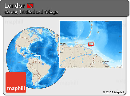 Shaded Relief Location Map of Lendor