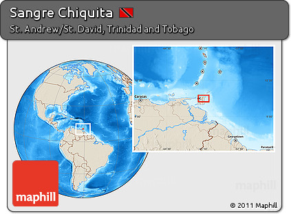 Shaded Relief Location Map of Sangre Chiquita