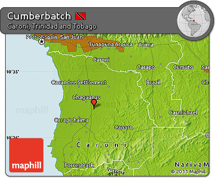 Physical Map of Cumberbatch