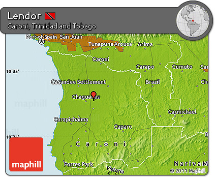 Physical Map of Lendor