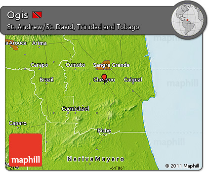 Physical Map of Ogis