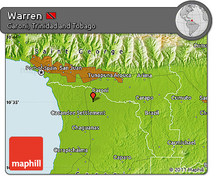 Physical Map of Warren
