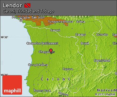 Physical Map of Lendor