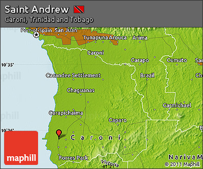 Physical Map of Saint Andrew