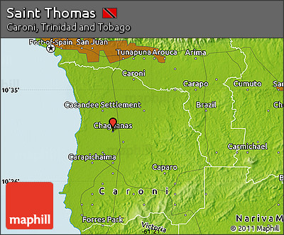 Physical Map of Saint Thomas