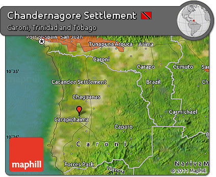Satellite Map of Chandernagore Settlement
