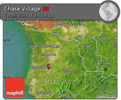 Satellite Map of Chase Village