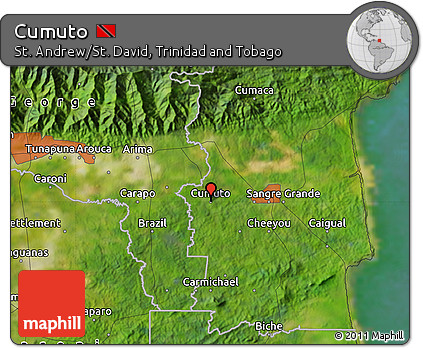 Satellite Map of Cumuto