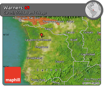 Satellite Map of Warners