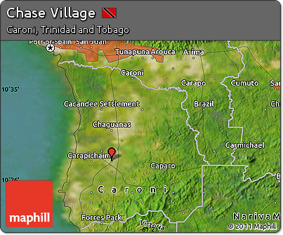 Satellite Map of Chase Village