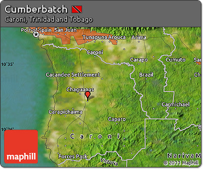 Satellite Map of Cumberbatch