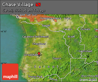 Satellite Map of Chase Village