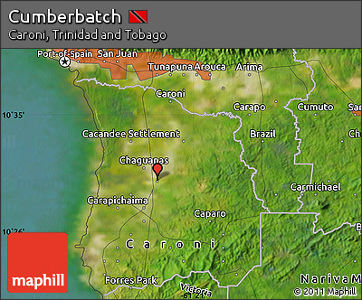 Satellite Map of Cumberbatch