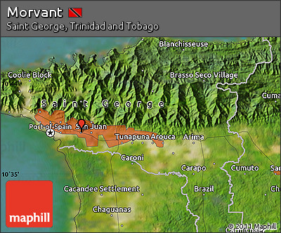 Satellite Map of Morvant