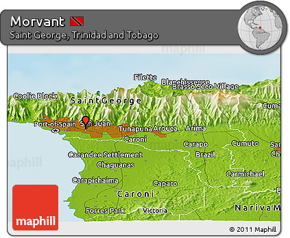 Physical Panoramic Map of Morvant