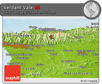 Physical Panoramic Map of Verdant Vale