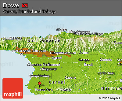 Physical Panoramic Map of Dowe