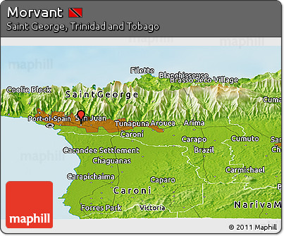 Physical Panoramic Map of Morvant