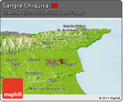 Physical Panoramic Map of Sangre Chiquita