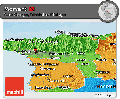 Political Panoramic Map of Morvant