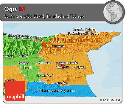 Political Panoramic Map of Ogis