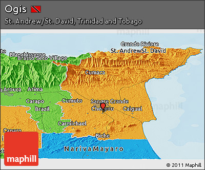 Political Panoramic Map of Ogis