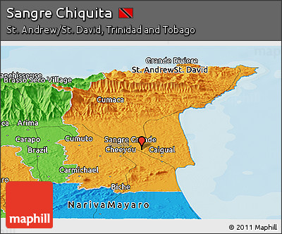 Political Panoramic Map of Sangre Chiquita