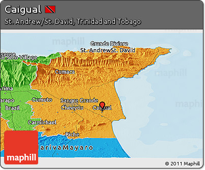 Political Panoramic Map of Caigual