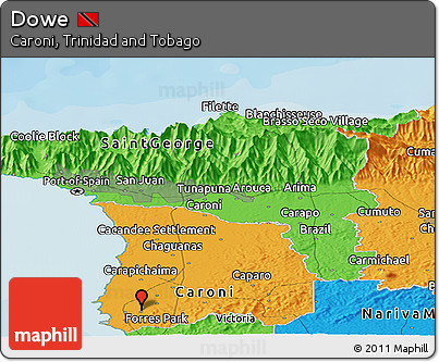 Political Panoramic Map of Dowe
