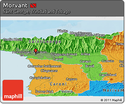 Political Panoramic Map of Morvant