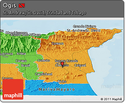 Political Panoramic Map of Ogis