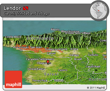 Satellite Panoramic Map of Lendor