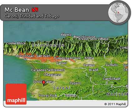 Satellite Panoramic Map of Mc Bean