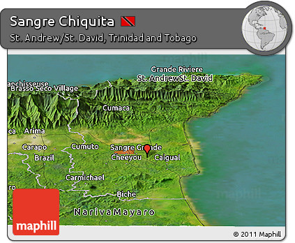 Satellite Panoramic Map of Sangre Chiquita