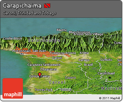 Satellite Panoramic Map of Carapichaima