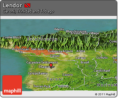 Satellite Panoramic Map of Lendor