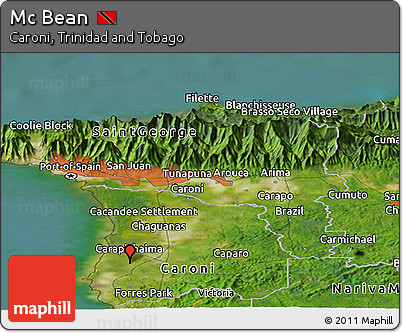Satellite Panoramic Map of Mc Bean
