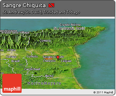 Satellite Panoramic Map of Sangre Chiquita