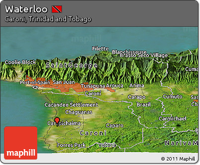Satellite Panoramic Map of Waterloo