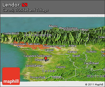Satellite Panoramic Map of Lendor