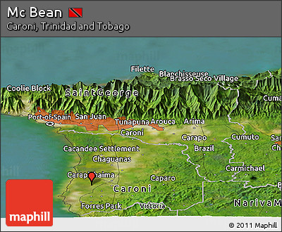 Satellite Panoramic Map of Mc Bean