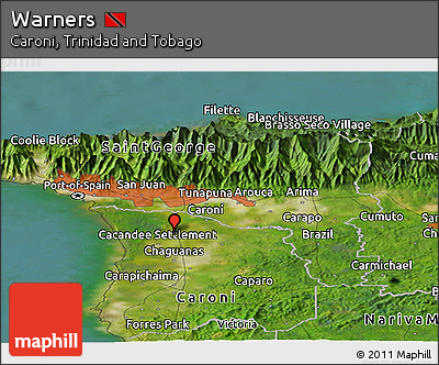 Satellite Panoramic Map of Warners