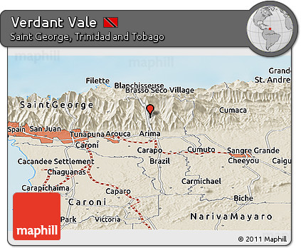 Shaded Relief Panoramic Map of Verdant Vale