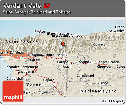 Shaded Relief Panoramic Map of Verdant Vale
