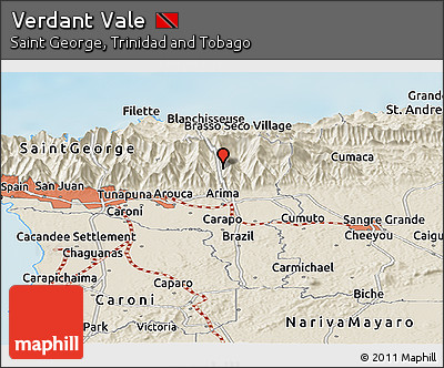 Shaded Relief Panoramic Map of Verdant Vale