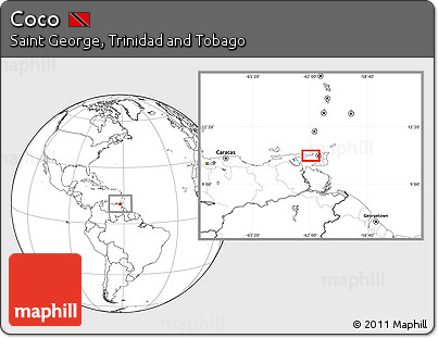 Blank Location Map of Coco