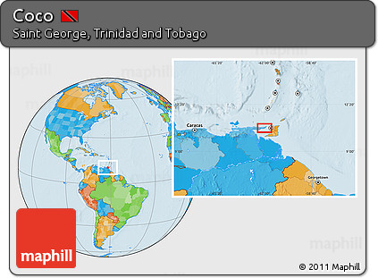 Political Location Map of Coco